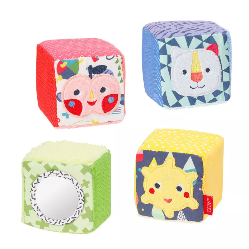 Set 4 cuburi - Prietenii culorilor, [],bestfam.ro