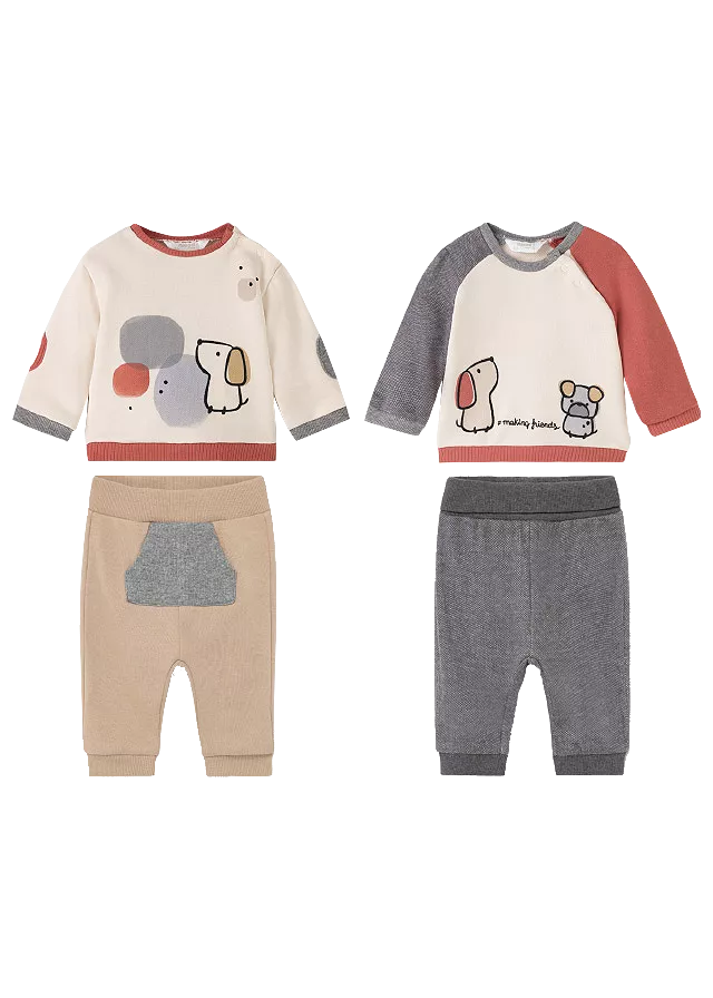 Set 4 piese - Bluza si pantaloni lungi - Mayoral  6-9 luni, [],bestfam.ro