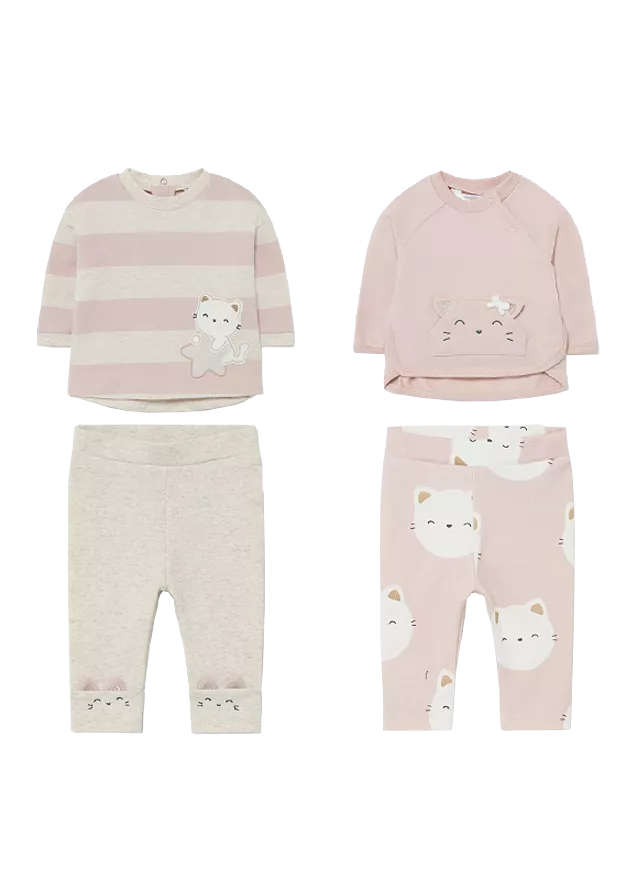 Set 4 piese - Tricou si pantaloni lungi ECOFRIENDS - Mayoral , [],bestfam.ro