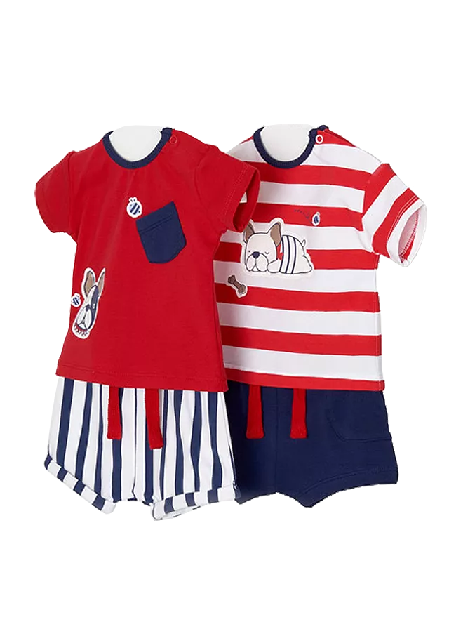 Set 4 piese - Tricou si pantaloni scurti ECOFRIENDS - Mayoral  18 luni, [],bestfam.ro