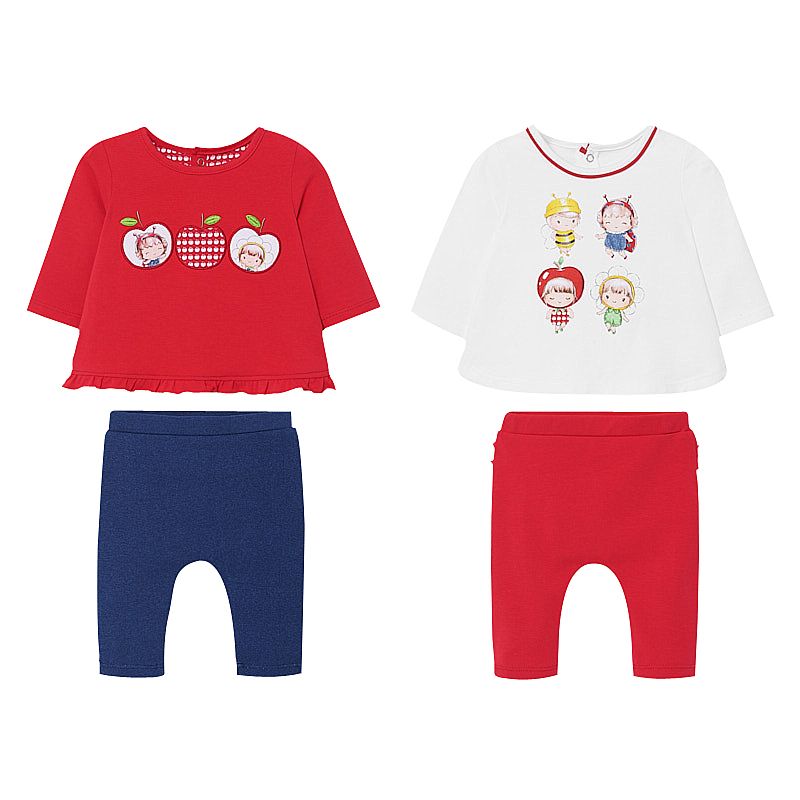 Set 4 piese -  Tricouri + Colanti - Mayoral, [],bestfam.ro