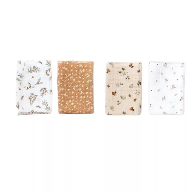 Set 4x batistute muselina Flowers - Buva, [],bestfam.ro
