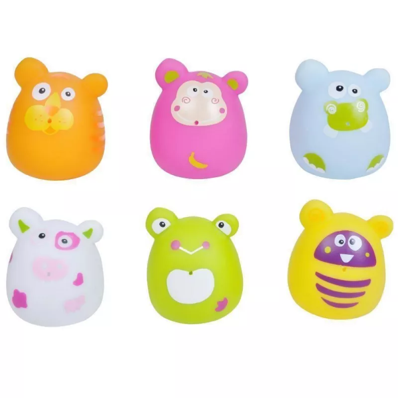 Set 6 jucarii de baie Animale Haioase ESCABBO37012, [],bestfam.ro