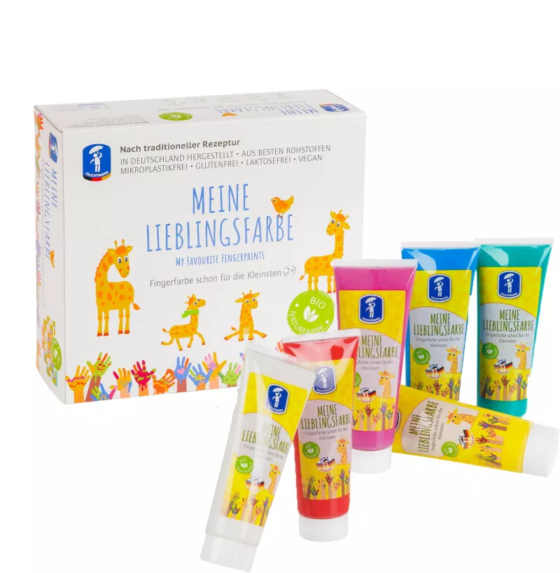 Set 6 tuburi vopsea pictura cu degetele - Basic, [],bestfam.ro