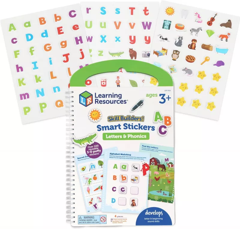 Set activitati educative cu abtibilduri  - Litere si sunete (lb.engleza), [],bestfam.ro