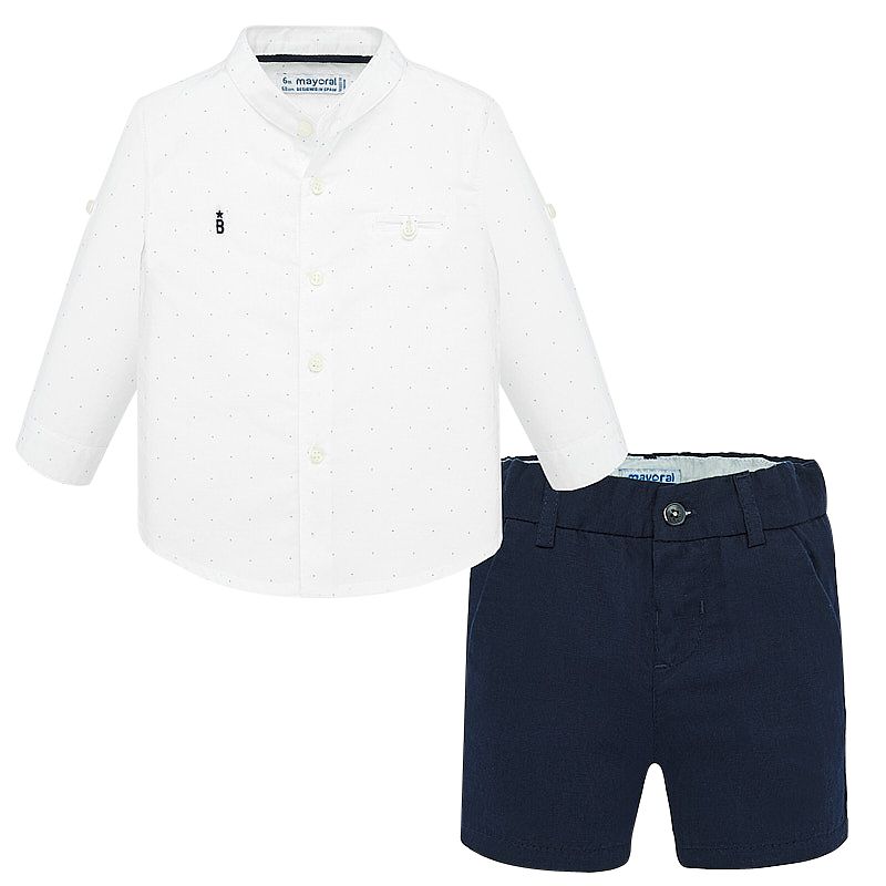 Set camasa cu maneca lunga + bermude - Mayoral, [],bestfam.ro