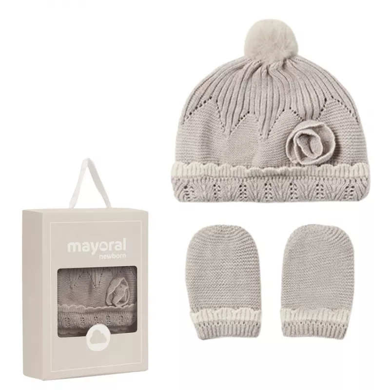 Set Capucino caciula si manusi pentru  - Mayoral   3 luni, [],bestfam.ro