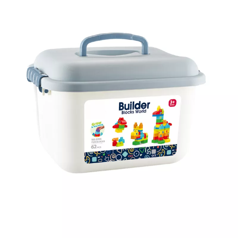 Set de constructie in cutie  - Animalute (62 piese), [],bestfam.ro