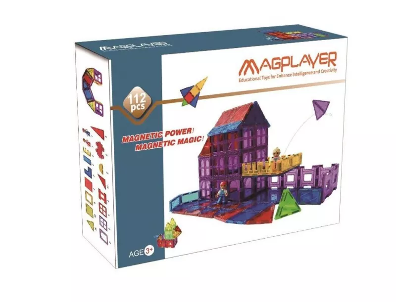 Set de constructie magnetic - 112 piese, [],bestfam.ro