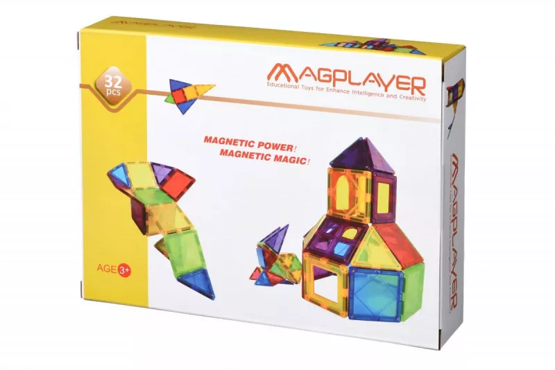 Set de constructie magnetic - 32 piese, [],bestfam.ro