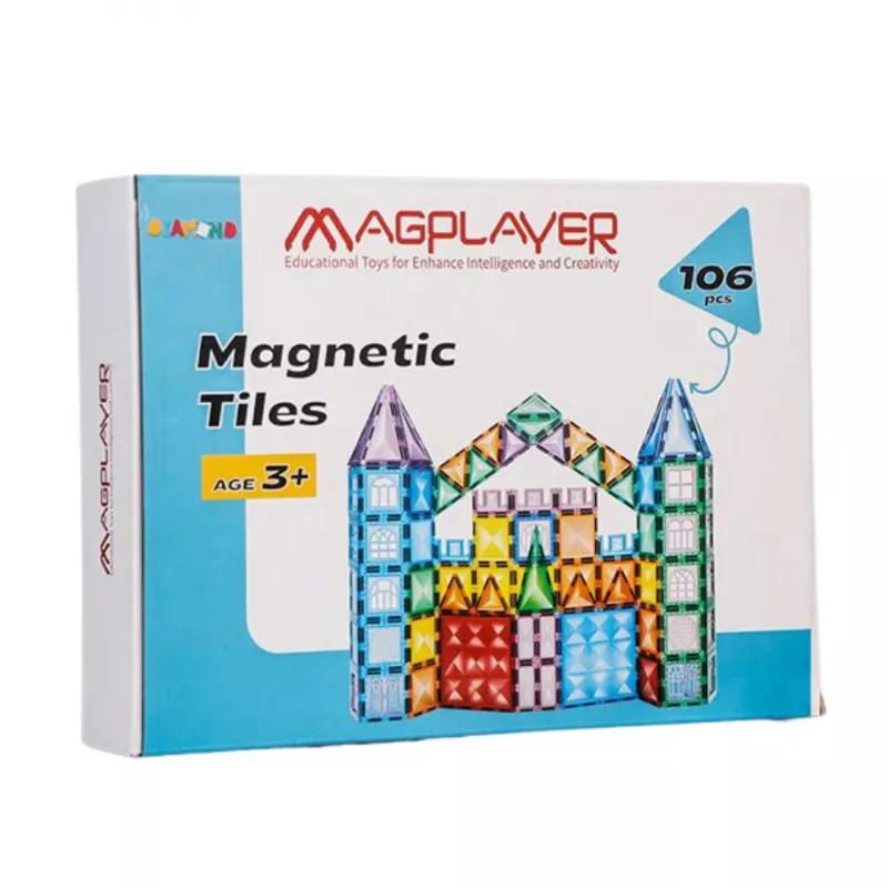 Set de constructie magnetic 3D - 106 piese, [],bestfam.ro