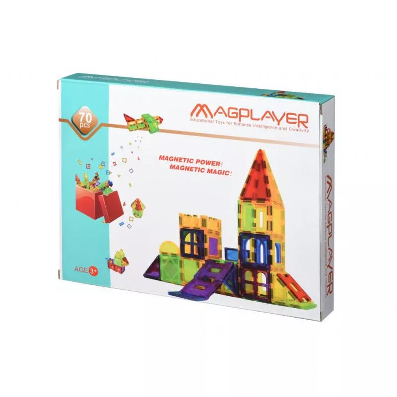 Set de constructie magnetic - 70 piese, [],bestfam.ro