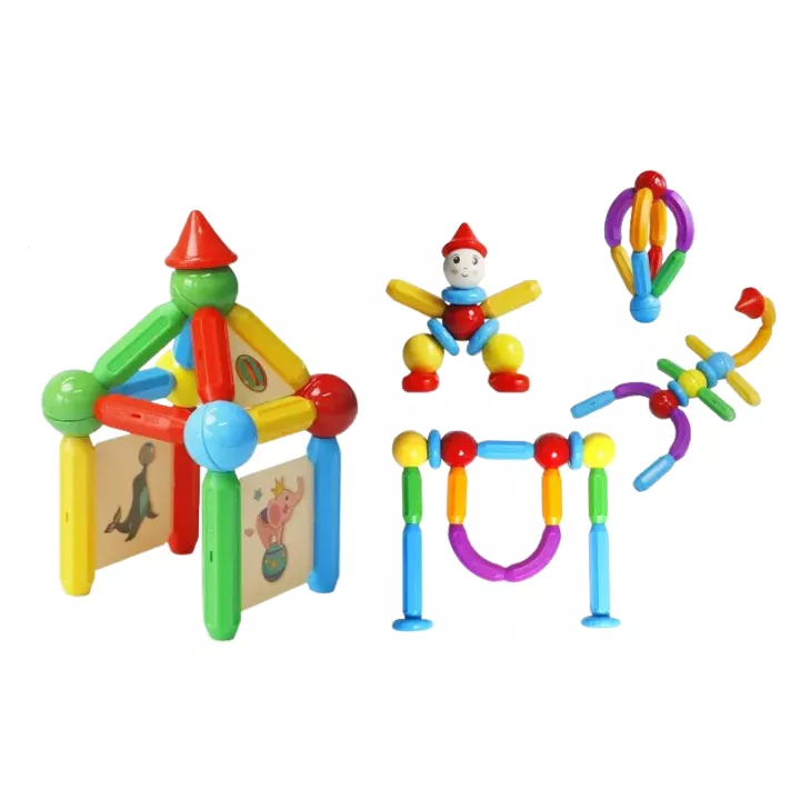 Set de constructie magnetic - STICK (48 piese), [],bestfam.ro