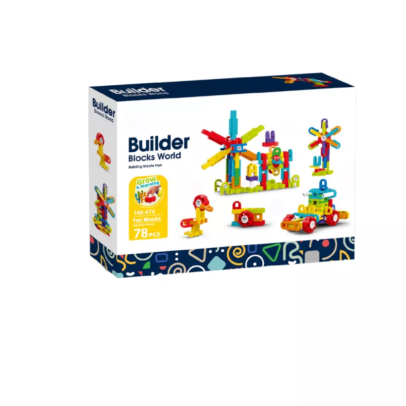 Set de constructie STEAM - Fun Blocks (78 piese), [],bestfam.ro