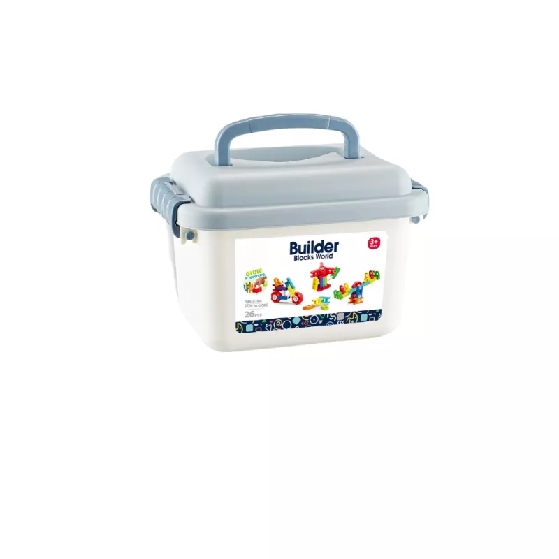 Set de constructie STEAM in cutiuta - Fun Blocks (26 piese), [],bestfam.ro