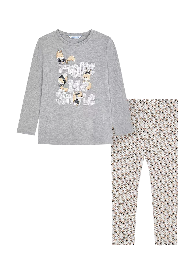 Set leggings imprimeu - ECOFRIENDS, fetita - Mayoral 5 ani, [],bestfam.ro