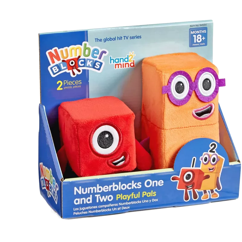 Set mascote din plus Numberblocks - Unu & Doi, [],bestfam.ro