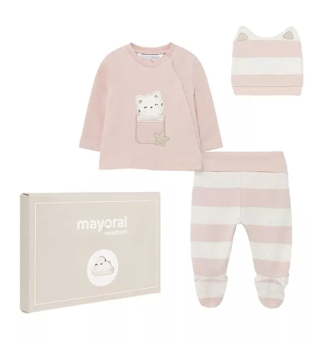 Set pantaloni cu botosei plusat caciulita nou-nascut 2-4 luni, [],bestfam.ro