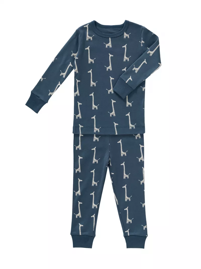 Set pijama pentru băieți, din bumbac organic, model Giraf, [],bestfam.ro