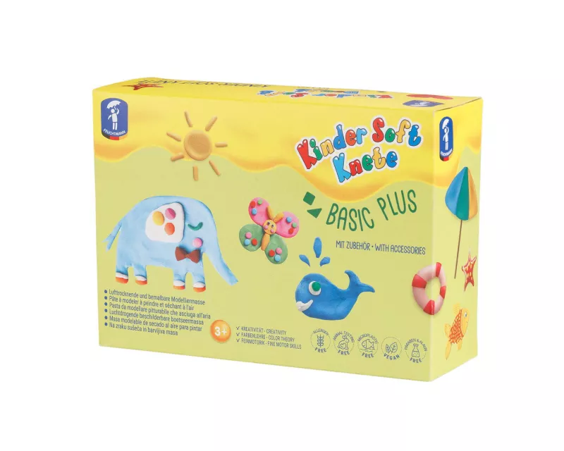 Set plastilina non-toxica Kinder - Basic Plus, [],bestfam.ro