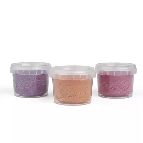 Set Plastilina organica, pentru copii, 2 ani+, 3 culori, moale, nelipicioasa, usor de modelat, roz/mov/bej, Grunspecht 680-V1, [],bestfam.ro