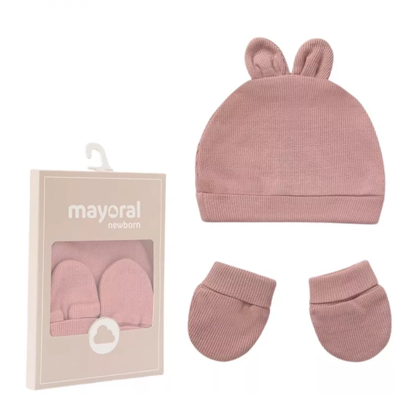 Set  Roz caciula si manusi Better Cotton bebe - Mayoral, [],bestfam.ro