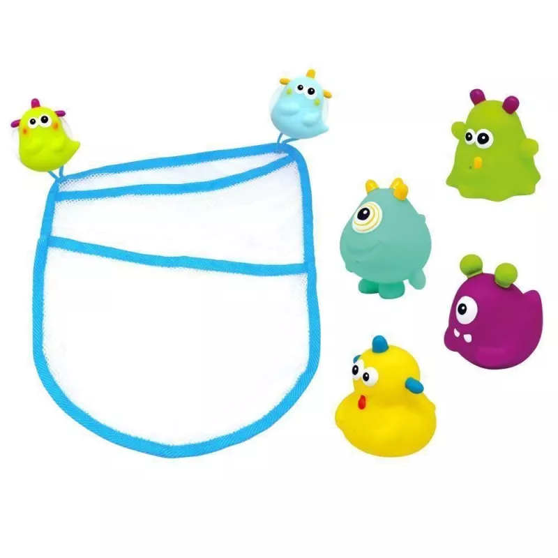 Set saculet cu 4 jucarii de baie Monstruleti ESCABBO 37027, [],bestfam.ro