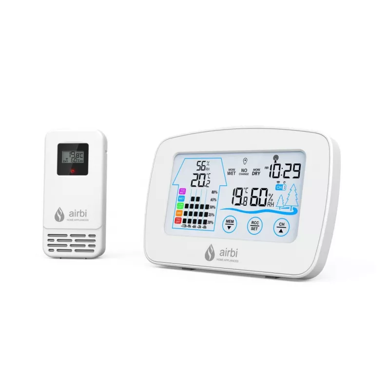 Set Termometru si higrometru digital cu transmitator wireless extern Airbi CONTROL BI1020, [],bestfam.ro