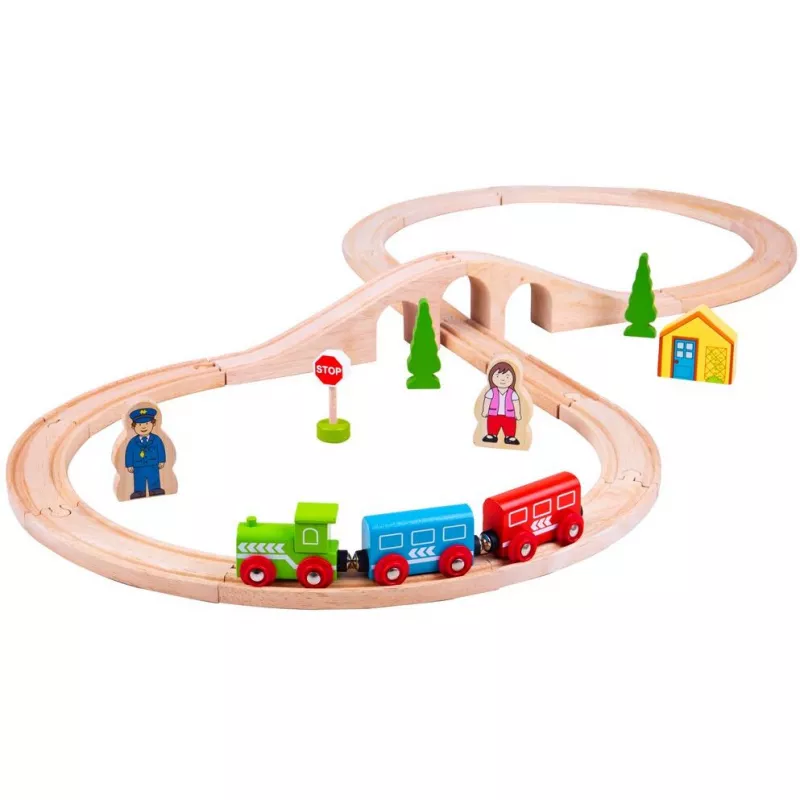 Set - Tren cu cale ferata circulara - BigJigs, [],bestfam.ro