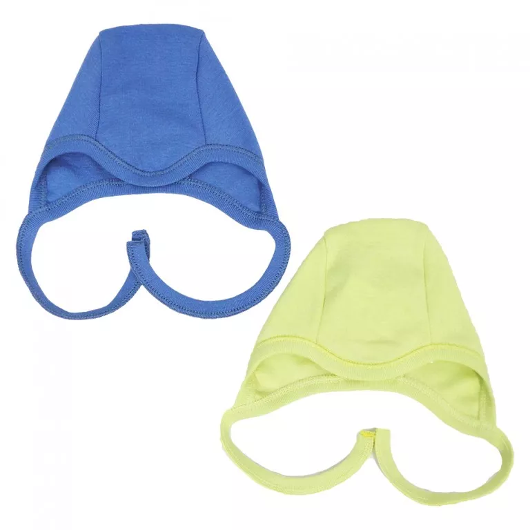 Set 2 Caciulita bleu/vernil cu siret  (27611), [],bestfam.ro