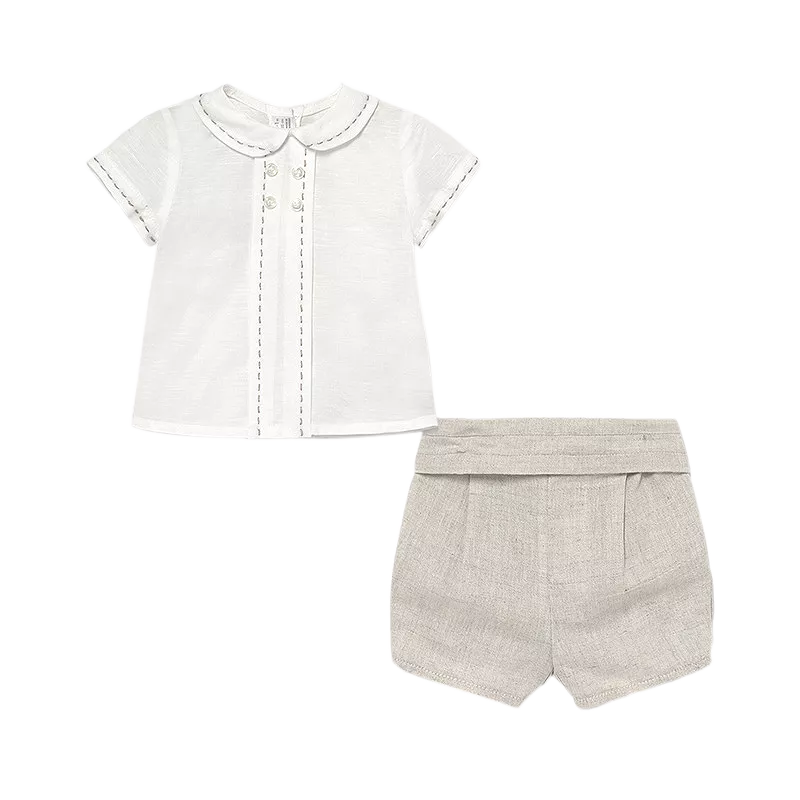 Set 2 piese - Bluza eleganta si pantaloni scurti - Mayoral 2-4 luni, [],bestfam.ro