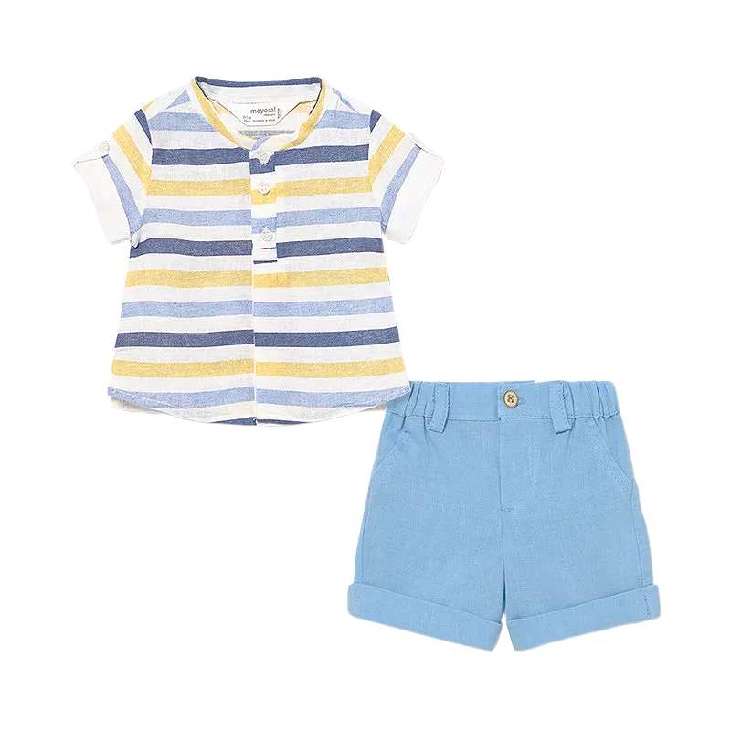 Set 2 piese - Camasa si pantaloni scurti - Mayoral 4-6 luni, [],bestfam.ro