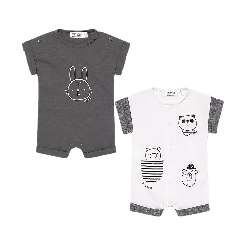 Set 2 salopete scurte - Mayoral, [],bestfam.ro