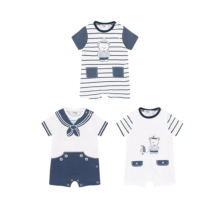 Set 3 salopete scurte (pijamale) marinaresti - Mayoral , [],bestfam.ro
