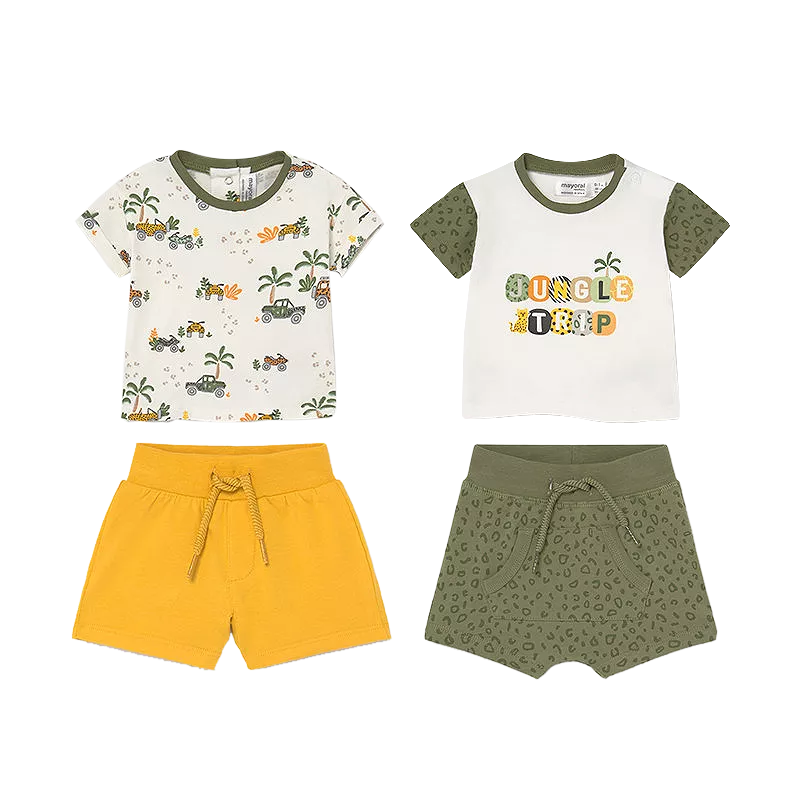 Set 4 piese - Tricou si pantaloni scurti - Mayoral, [],bestfam.ro