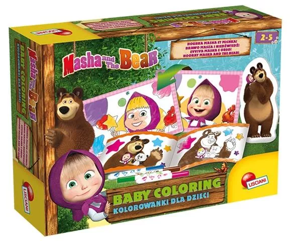 Set de colorat - Ne distram cu Masha si Ursul, [],bestfam.ro