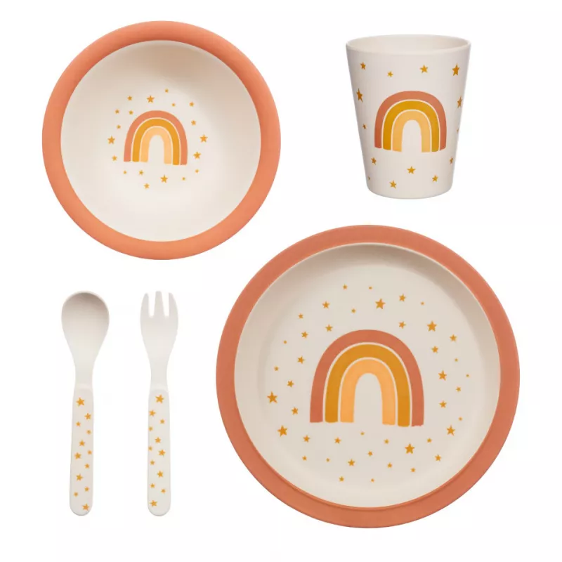 Set de masa din bambus - Curcubeu - Sass & Belle, [],bestfam.ro
