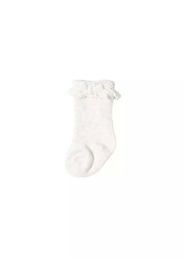 Sosete elegante ajurat  - Alb crem - Mayoral  6 luni, [],bestfam.ro