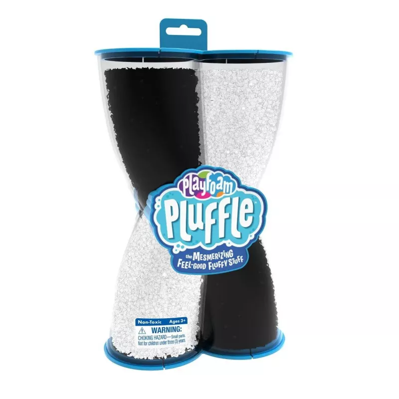 Spuma de modelat Playfoam Pluffle™ Twist -  Alb si negru, [],bestfam.ro