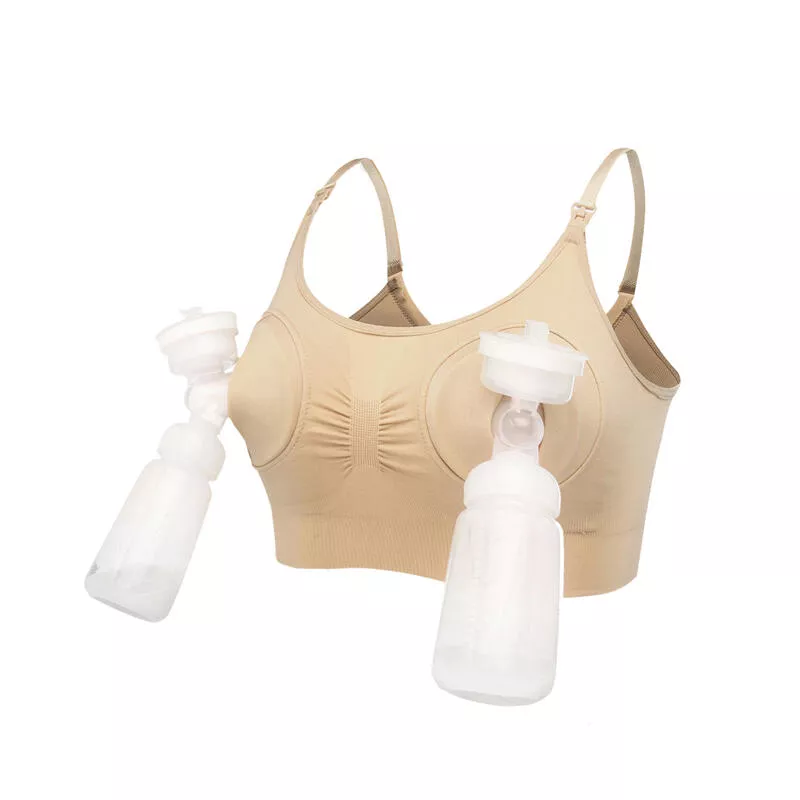 Sutien 2 in1 - Alaptare si sustinere pompa san (bej), [],bestfam.ro