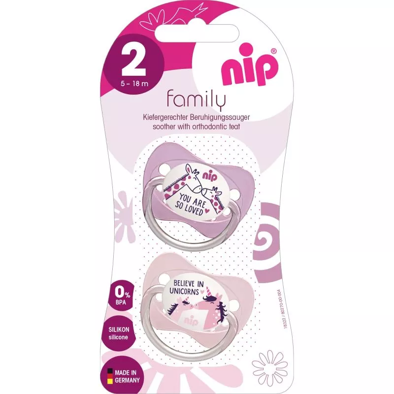 Suzeta Family Silicon marimea 2 (5 - 18 luni), nip 31004 girafa/unicorn, [],bestfam.ro