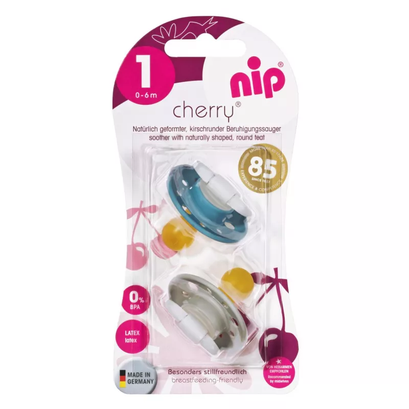 Suzeta latex Cherry Boy, 0 - 6 luni, nip 91004, [],bestfam.ro