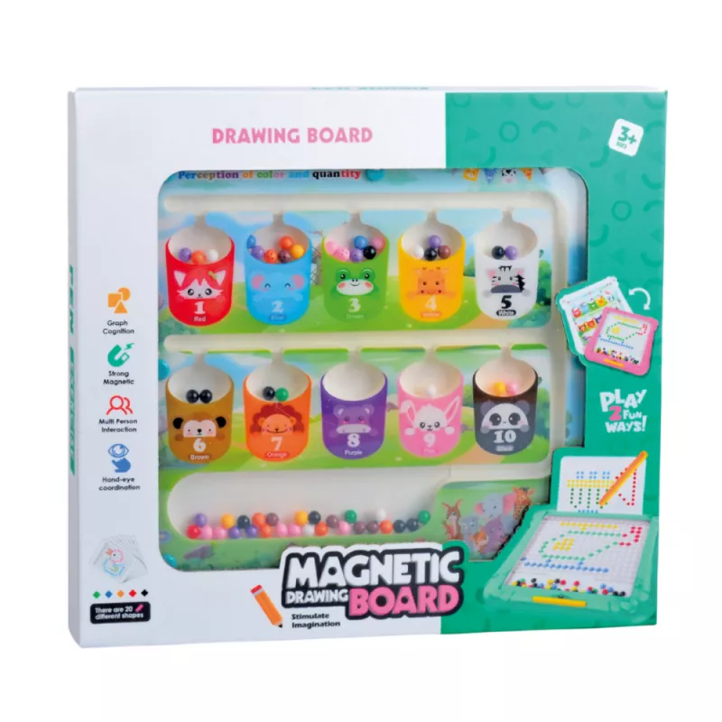 Tablita de desen 2 in 1 cu magneti - Culori si numere, [],bestfam.ro