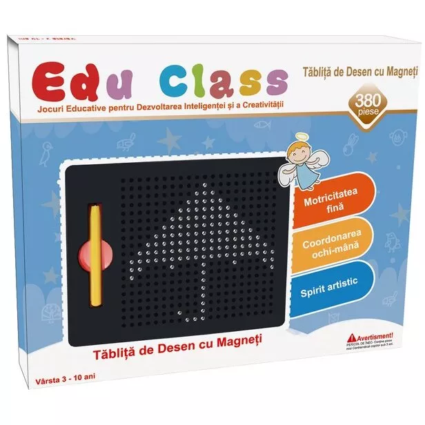 Tablita de desen cu magneti - 380 piese - Edu Class, [],bestfam.ro