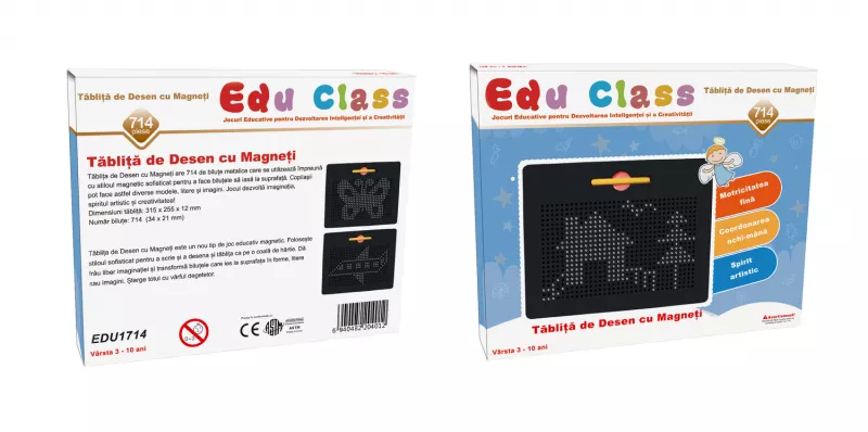 Tablita de desen cu magneti - 714 piese - Edu Class, [],bestfam.ro