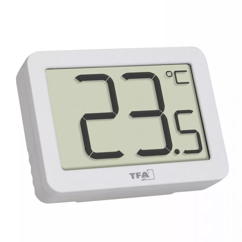 Termometru digital de camera, cu suport magnetic, alb, TFA 30.1065.02, [],bestfam.ro