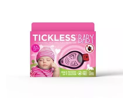 TICKLESS Baby Anticapuse - Repelent ultrasonic anticapuse pentru copii 0-5 ani - culoare roz, [],bestfam.ro