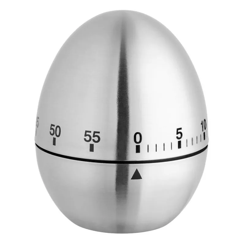 Timer analog pentru bucatarie EGG, forma ou, otel inoxidabil, argintiu, TFA 38.1026, [],bestfam.ro
