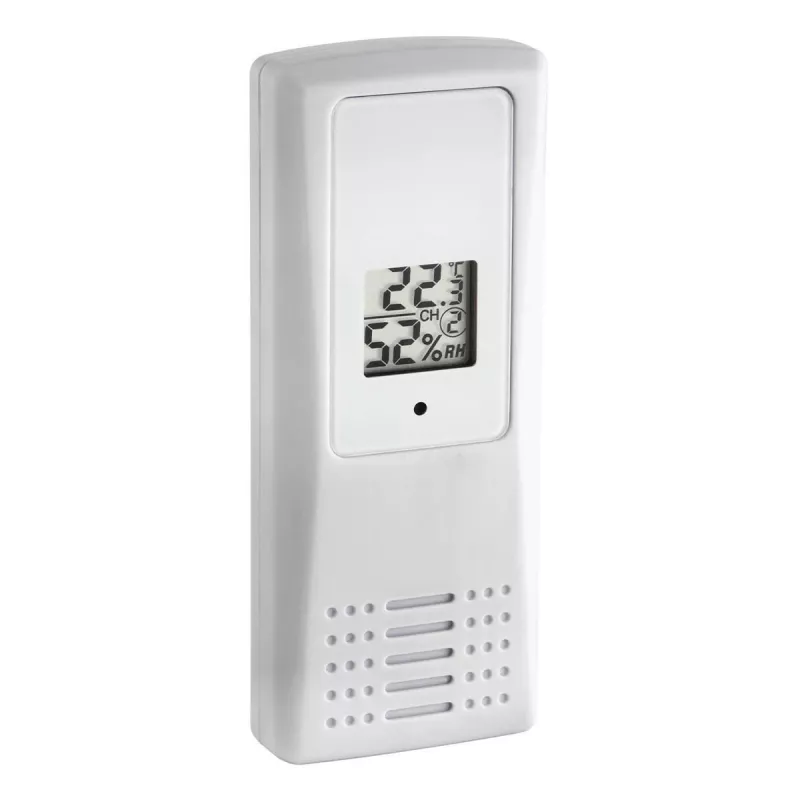 Transmitator wireless digital pentru temperatura si umiditate, afisaj LCD, alb, TFA 30.3208.02, [],bestfam.ro