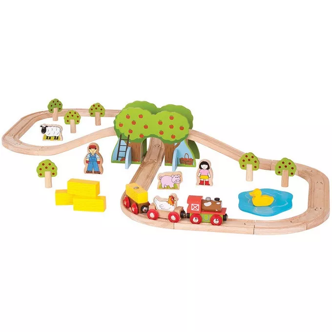 Trenuletul de la ferma - BigJigs, [],bestfam.ro